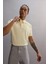 Standart Fit Polo Yaka Basic Düz Sporcu Dokuma Kısa Kollu Tişört F8637AX25AU 13