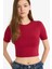 Fitted Crop Basic Düz Kısa Kollu Tişört F8924AX25HS 6