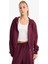 Cropped Fit Kapüşonlu Kalın Fermuarlı Sweatshirt Z7069AZ25WN 11