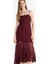 Bodycon Vücudu Saran Askılı Dantel Midi Elbise F7886AX25AU 13