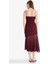 Bodycon Vücudu Saran Askılı Dantel Midi Elbise F7886AX25AU 16