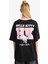 Hello Kitty Oversize Geniş Kalıp V Yaka Sırt Baskılı Kısa Kollu Tişört F9181AX25AU 14
