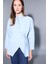 Regular Fit Gömlek Yaka Önden Bağlamalı Poplin Uzun Kollu Gömlek Tunik F8347AX25AU 9