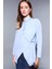 Regular Fit Gömlek Yaka Önden Bağlamalı Poplin Uzun Kollu Gömlek Tunik F8347AX25AU 10