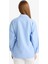 Regular Fit Gömlek Yaka Önden Bağlamalı Poplin Uzun Kollu Gömlek Tunik F8347AX25AU 17