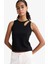 Slim Fit Dar Kesim Bisiklet Yaka Fitilli Kaşkorse Atlet F9075AX25HS 6
