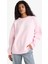 Oversize Geniş Kalıp Bisiklet Yaka Baskılı Kalın Sweatshirt F7877AX25AU 9