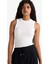 Slim Fit Dar Kesim Basic Düz Bisiklet Yaka Fitilli Kaşkorse Atlet F8721AX25AU 9