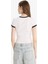 Fitted Bisiklet Yaka Ribana Kısa Kollu Tişört F9823AX25AU 14