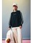 Kız Çocuk Oversize Geniş Kalıp Bisiklet Yaka Baskılı Sweatshirt F2795A825AU 9