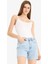 Boyfriend Yüksek Bel Duble Paça Jean Şort E0934AX25AU 10