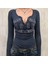 Vintage Lacivert Naat Faak Rock More Uzun Kollu Crop 2