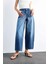 Wide Baggy Fit Yıkamalı Jean Pantolon F7501AX25SM 13