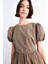 Fitted Kareli Poplin Kısa Kollu Mini Elbise F9944AX25SM 12