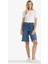 Yüksek Bel Jean Bermuda Şort E1615AX25AU 9