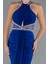 Halter Yaka Bacak Dekolteli Uzun Abiye Elbise ABU5258 3