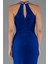 Halter Yaka Bacak Dekolteli Uzun Abiye Elbise ABU5258 4