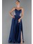 Straplez Yırtmaçlı Cut Out Uzun Saten Abiye ABU5246 1