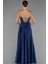 Straplez Yırtmaçlı Cut Out Uzun Saten Abiye ABU5246 2