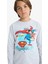 Erkek Çocuk Superman Bisiklet Yaka Uzun Kollu Tişört F9268A825AU 9