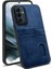 Samsung Galaxy A56 Uyumlu Kılıf Kartlıklı Lüx Deri Kılıf Lacivert 6