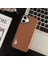 Apple iPhone 17 Uyumlu Kılıf Zebana Arvento Elite Deri Kılıf (Kablosuz Şarj) Kahverengi 9