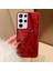 Samsung Galaxy S22 Ultra Uyumlu Kılıf Zebana Fionka Silikon Kılıf Kırmızı 9