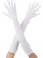 Beyaz Renk Dirseğe Kadar Uzun Kumaş Eldiven 40 cm 1