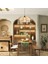 Modern Tasarım Çiçek Sarkıt Avize Rattan Boheme Salon Oturma Odası Mutfak Avizesi 4
