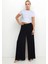 Pile Detaylı Geniş Paça Pantolon 2