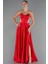 Straplez Yırtmaçlı Cut Out Uzun Saten Abiye ABU5246 1