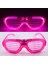 Pembe LED Işıklı Parti Gözlüğü - Neon Glow Şerit Gözlük 3 Modlu 4