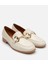 01AYH303960A400 Deri Ekru Kadın Tokalı Loafer 18