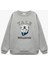 Lisanslı Uzun Kollu Bisiklet Yaka Baskılı Şardonlu Sweatshirt 1
