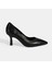 Kadın Siyah Deri Stiletto 2