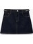 Kemer Detaylı A Kesim Mini Denim Etek 1