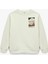 Uzun Kollu Bisiklet Yaka Şardonlu Baskılı Sweatshirt 1