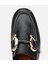 01AYH312390A100 KADIN Deri Siyah Tokalı Klasik Loafer 17