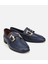 01AYH312390A680 KADIN Deri Lacivert Tokalı Klasik Loafer 14