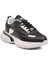 Siyah Beyaz Kalın Taban Bağcıklı Kadın Spor Ayakkabı 301 G 3