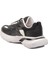 Siyah Beyaz Kalın Taban Bağcıklı Kadın Spor Ayakkabı 301 G 4