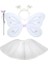 Bfs Beyaz Kelebek Kostümü - Beyaz Kelebek Kostüm Aksesuar Seti 4 Parça 1