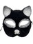 Bfs Siyah Renk Gümüş Simli Süet Kaplama Kedi Maskesi 18X14 cm 2