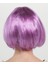 Bfs Rose Pembe Renk Düz Kesim Küt Parti Peruğu Kısa Takma Saç 1