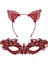 Bfs Şık Kırmızı Dantel Maske ve Taç Seti 5 No – Maskeli Balo &amp; Özel Etkinlikler 1
