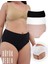 Kadın Extra Battal Külot Üçlü Paket- Siyah-Beyaz-Ten - 10XL 1