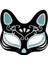 Bfs Siyah Renk Süet Kaplama Üzeri Gümüş Mavi Simli Kedi Maskesi 17X14 cm 2