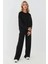 Kadın Modal Touch Basic Sweatshirt Siyah 4