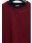 Erkek Bordo Çift Bisiklet Yaka Baskı Detaylı Standart Rahat Kesim Sweatshirt CMRE72 4