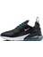 Air Max 270 Unisex Sneaker Günlük Spor Ayakkabı Siyah 2